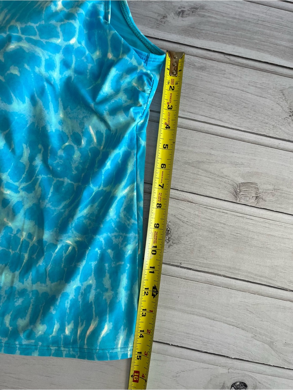 Women’s Lands’ End blue white tank top padded bra swim suit tankini. Size 20W - Picture 12 of 15